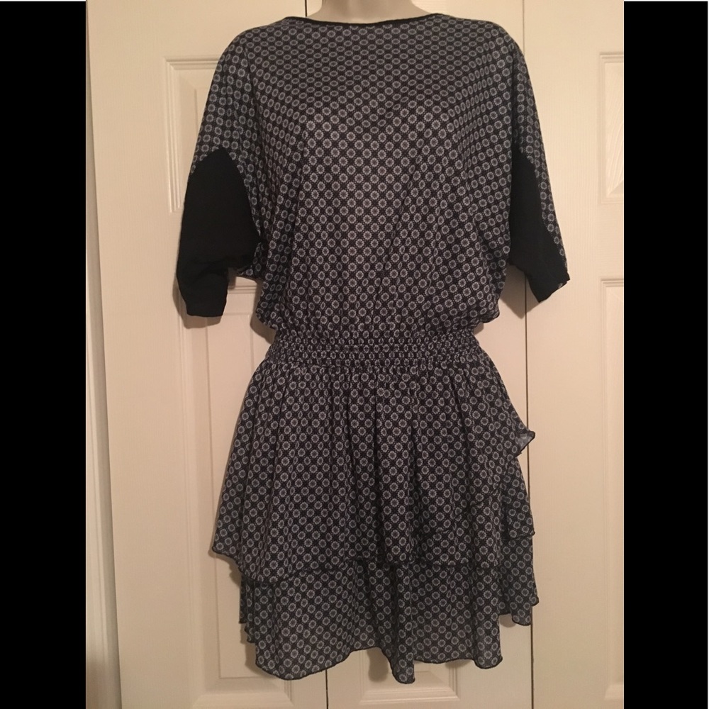 MNG Mango Collection Gray Flower Dress Size US 4